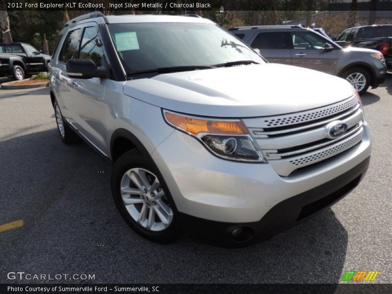 Ingot Silver Metallic / Charcoal Black 2012 Ford Explorer XLT EcoBoost