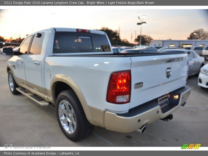 Bright White / Light Pebble Beige/Bark Brown 2011 Dodge Ram 1500 Laramie Longhorn Crew Cab