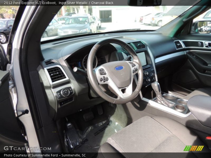 Ingot Silver Metallic / Charcoal Black 2012 Ford Explorer XLT EcoBoost