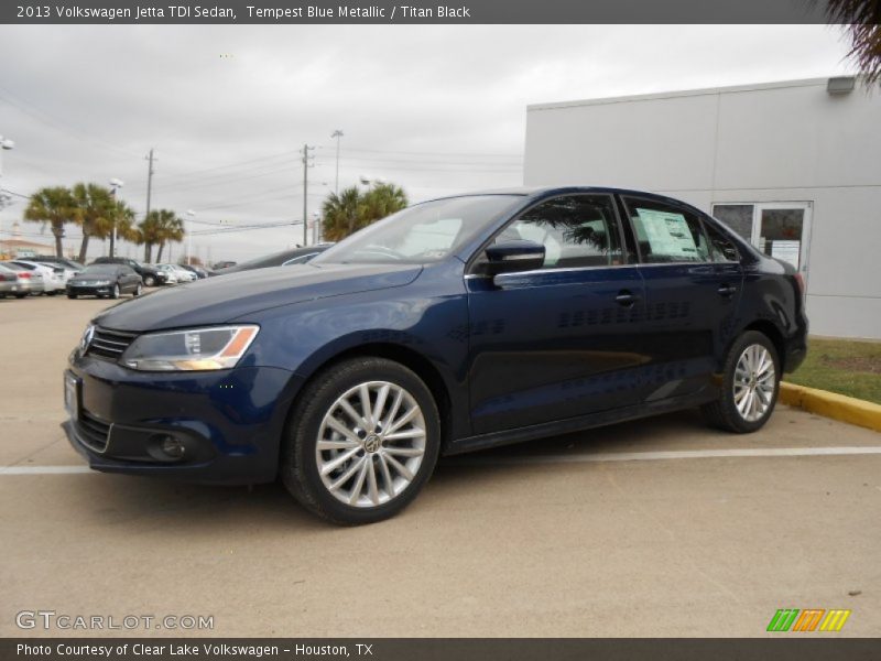 Tempest Blue Metallic / Titan Black 2013 Volkswagen Jetta TDI Sedan