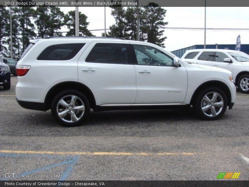 Bright White / Black/Light Frost Beige 2013 Dodge Durango Citadel AWD