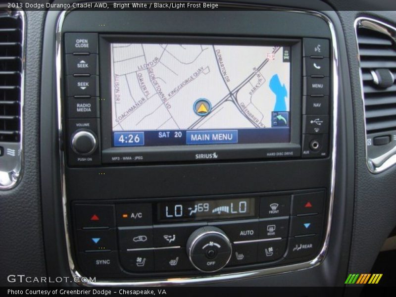 Bright White / Black/Light Frost Beige 2013 Dodge Durango Citadel AWD