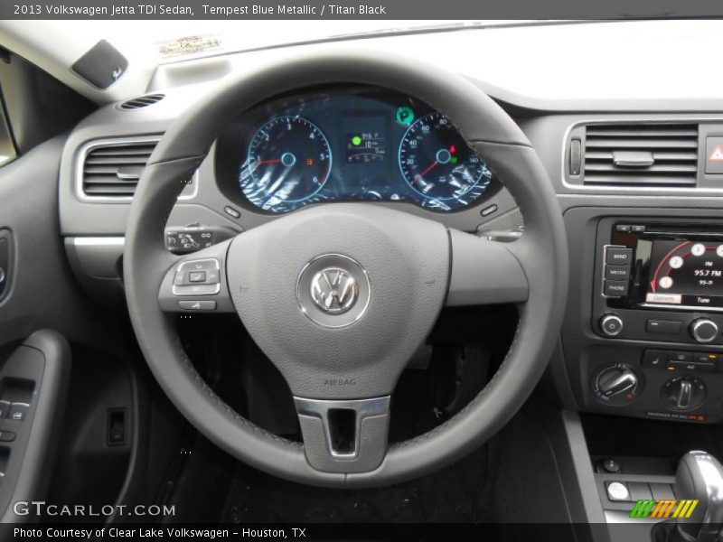 Tempest Blue Metallic / Titan Black 2013 Volkswagen Jetta TDI Sedan