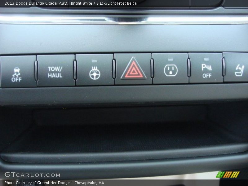 Bright White / Black/Light Frost Beige 2013 Dodge Durango Citadel AWD
