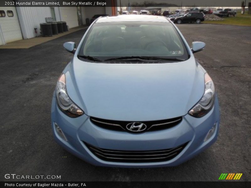 Blue Sky Metallic / Beige 2012 Hyundai Elantra Limited