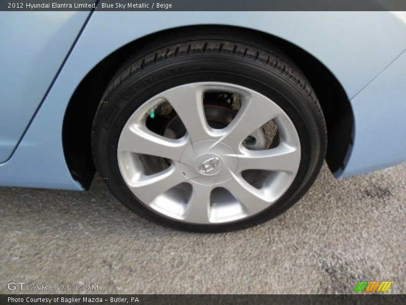 Blue Sky Metallic / Beige 2012 Hyundai Elantra Limited