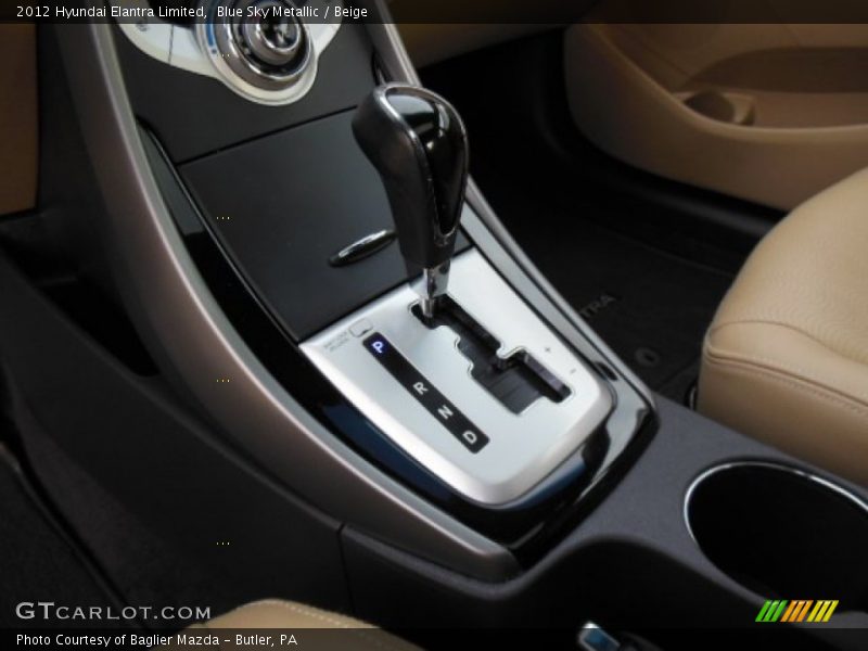 Blue Sky Metallic / Beige 2012 Hyundai Elantra Limited