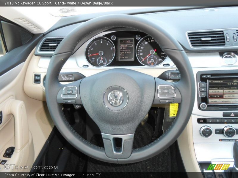 Candy White / Desert Beige/Black 2013 Volkswagen CC Sport