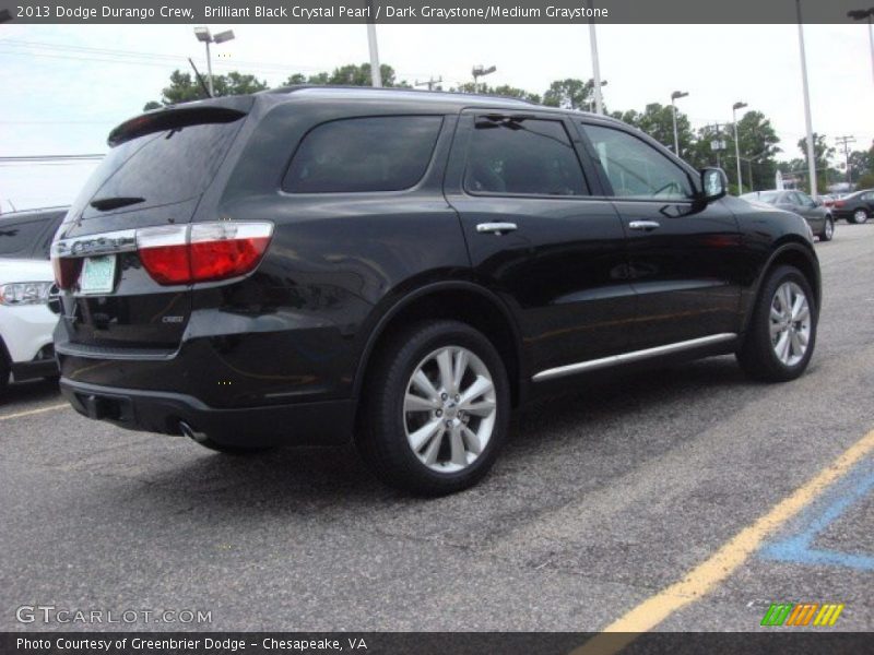 Brilliant Black Crystal Pearl / Dark Graystone/Medium Graystone 2013 Dodge Durango Crew