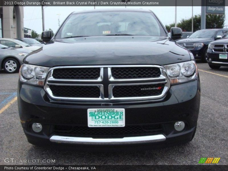 Brilliant Black Crystal Pearl / Dark Graystone/Medium Graystone 2013 Dodge Durango Crew