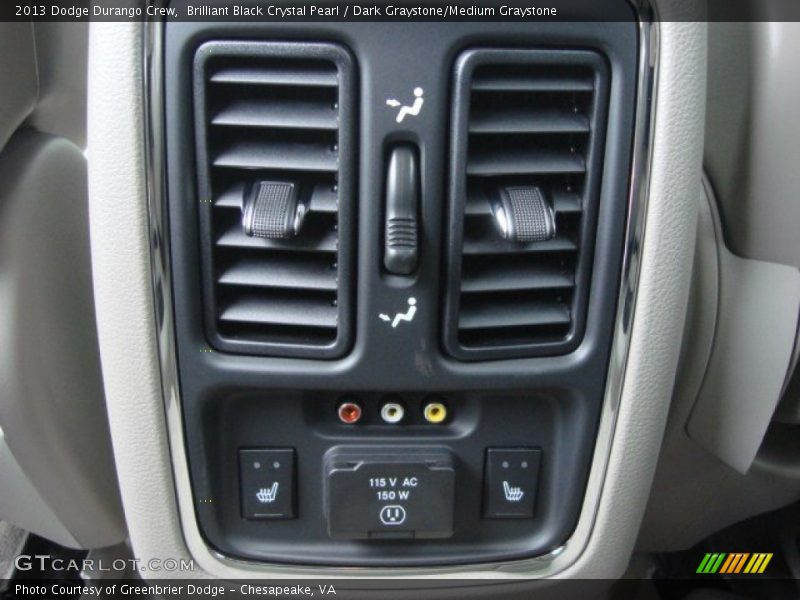 Brilliant Black Crystal Pearl / Dark Graystone/Medium Graystone 2013 Dodge Durango Crew