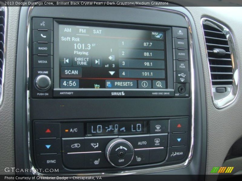 Brilliant Black Crystal Pearl / Dark Graystone/Medium Graystone 2013 Dodge Durango Crew