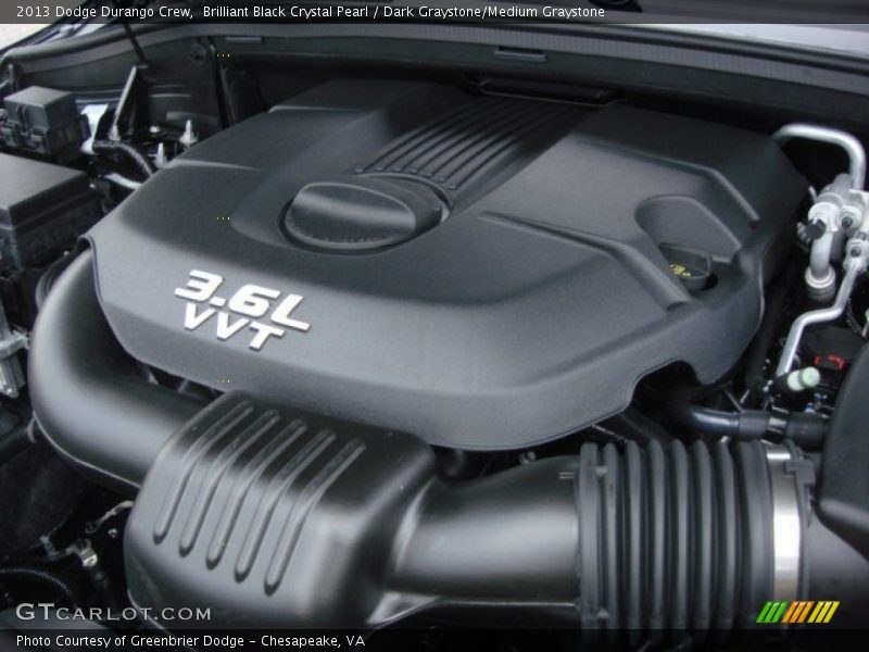Brilliant Black Crystal Pearl / Dark Graystone/Medium Graystone 2013 Dodge Durango Crew