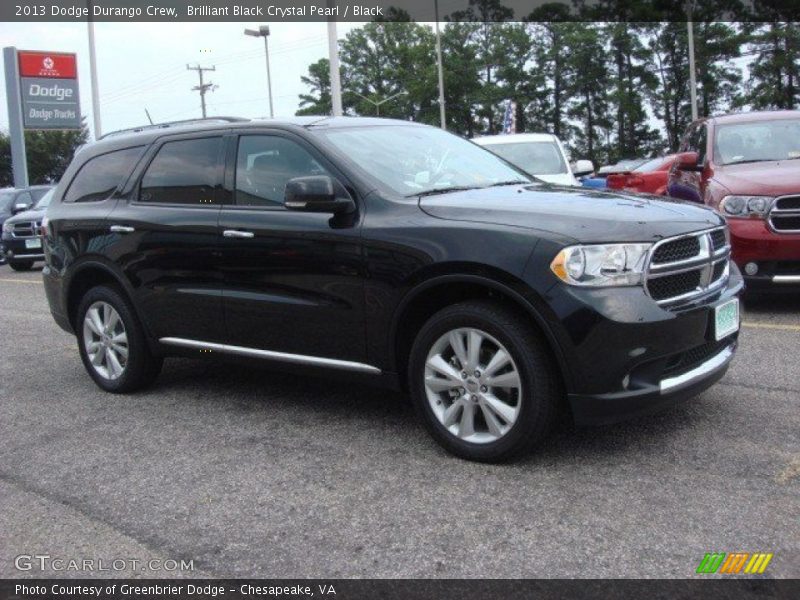 Brilliant Black Crystal Pearl / Black 2013 Dodge Durango Crew
