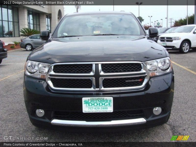 Brilliant Black Crystal Pearl / Black 2013 Dodge Durango Crew