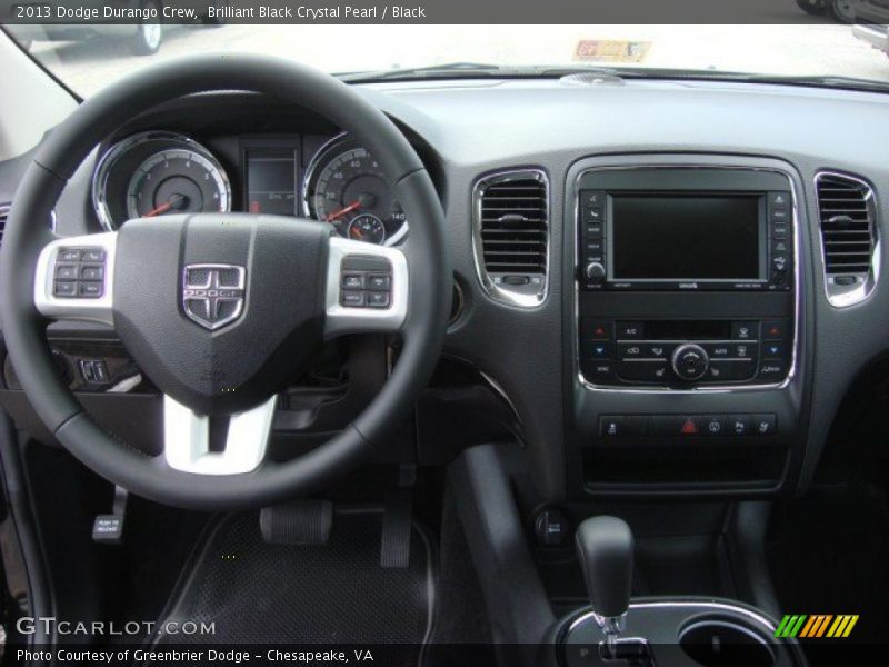 Brilliant Black Crystal Pearl / Black 2013 Dodge Durango Crew