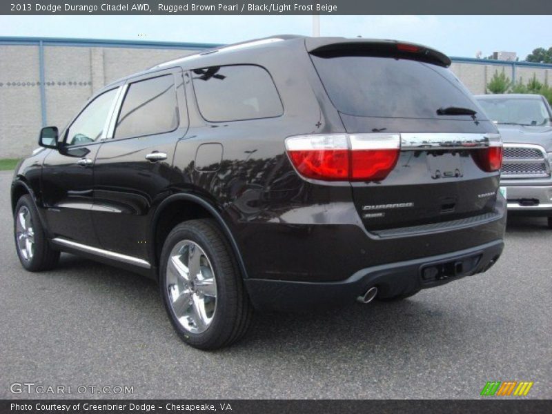 Rugged Brown Pearl / Black/Light Frost Beige 2013 Dodge Durango Citadel AWD