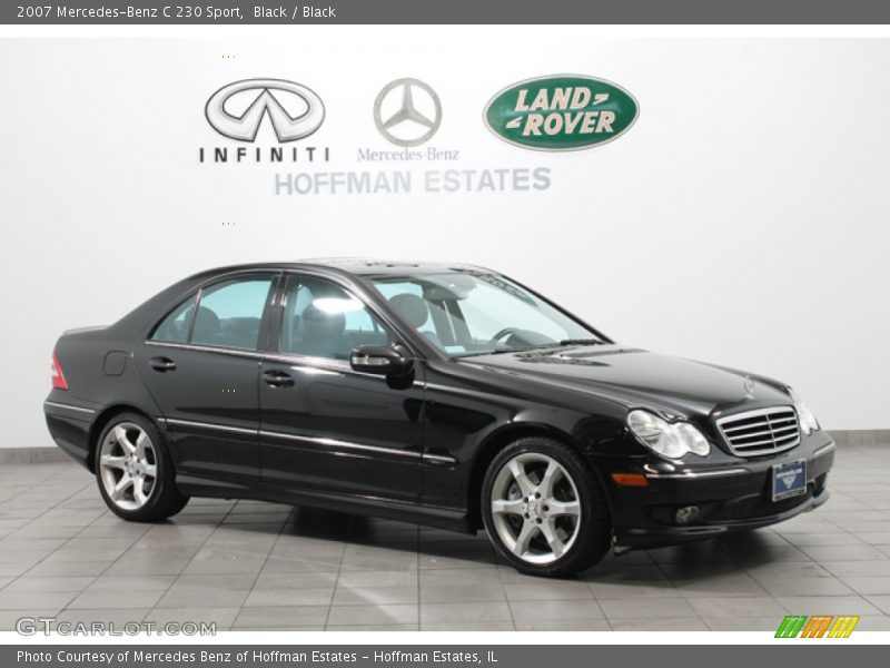 Black / Black 2007 Mercedes-Benz C 230 Sport