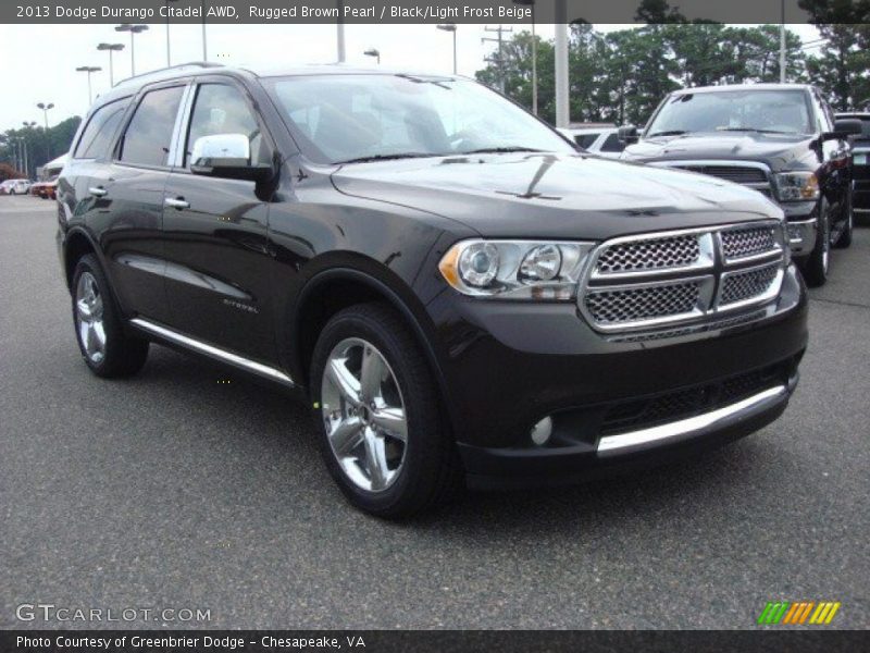Rugged Brown Pearl / Black/Light Frost Beige 2013 Dodge Durango Citadel AWD
