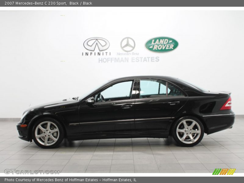 Black / Black 2007 Mercedes-Benz C 230 Sport
