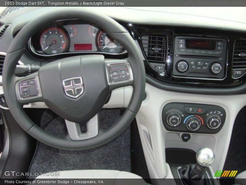 Tungsten Metallic / Black/Light Diesel Gray 2013 Dodge Dart SXT