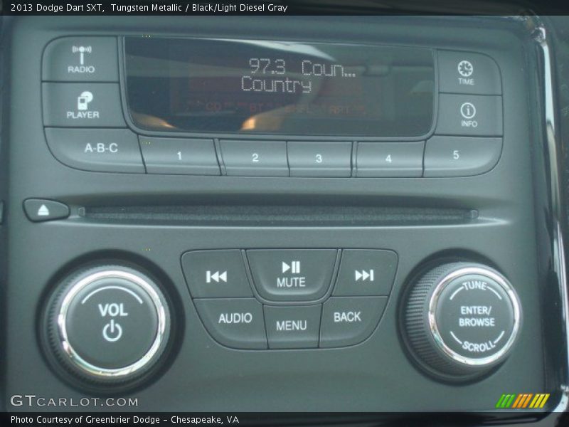 Tungsten Metallic / Black/Light Diesel Gray 2013 Dodge Dart SXT