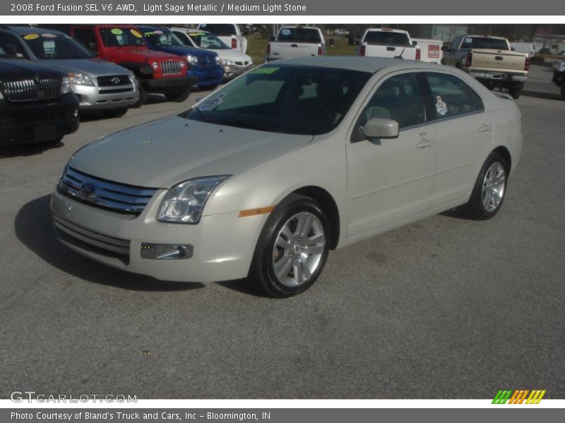 Light Sage Metallic / Medium Light Stone 2008 Ford Fusion SEL V6 AWD
