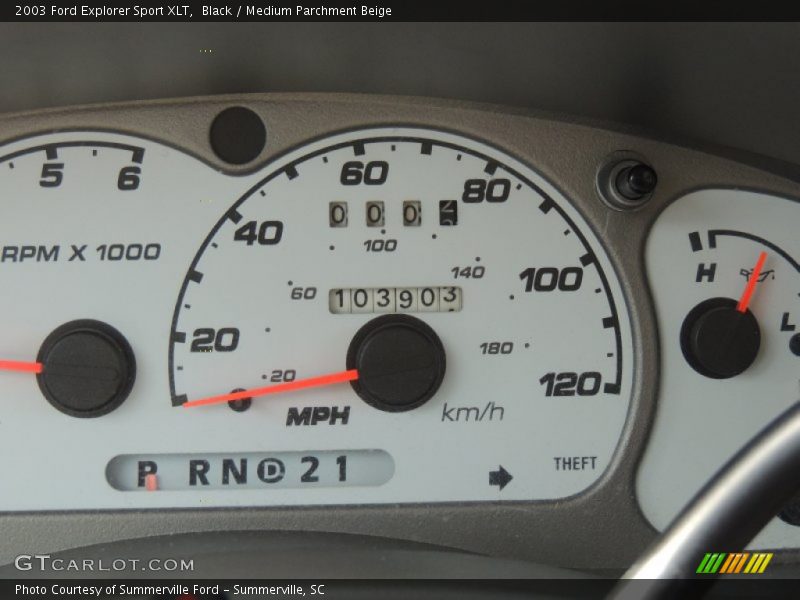 Black / Medium Parchment Beige 2003 Ford Explorer Sport XLT