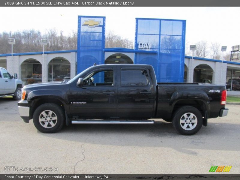 Carbon Black Metallic / Ebony 2009 GMC Sierra 1500 SLE Crew Cab 4x4