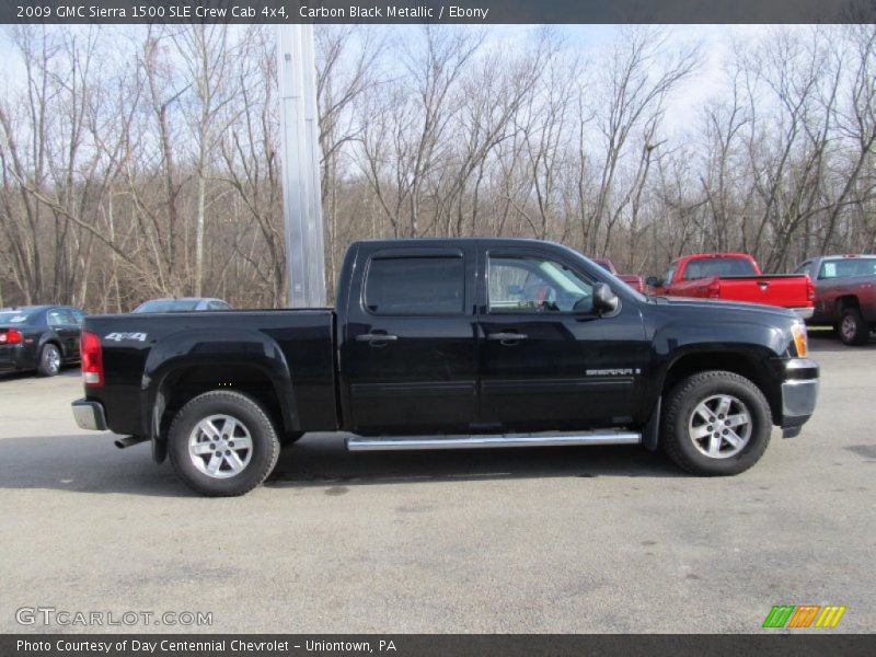 Carbon Black Metallic / Ebony 2009 GMC Sierra 1500 SLE Crew Cab 4x4