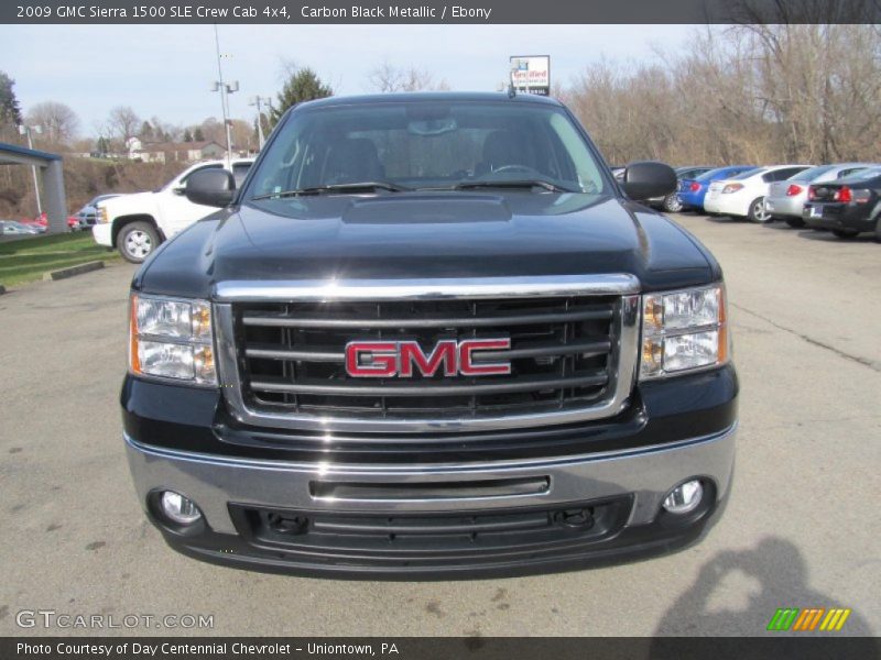 Carbon Black Metallic / Ebony 2009 GMC Sierra 1500 SLE Crew Cab 4x4