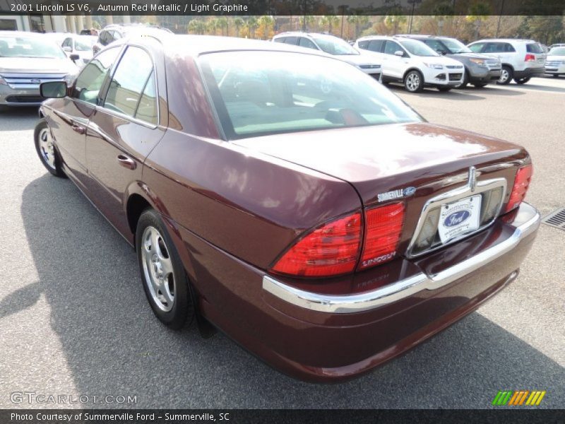 Autumn Red Metallic / Light Graphite 2001 Lincoln LS V6