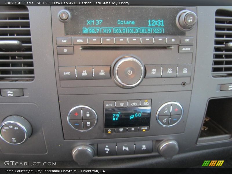 Carbon Black Metallic / Ebony 2009 GMC Sierra 1500 SLE Crew Cab 4x4