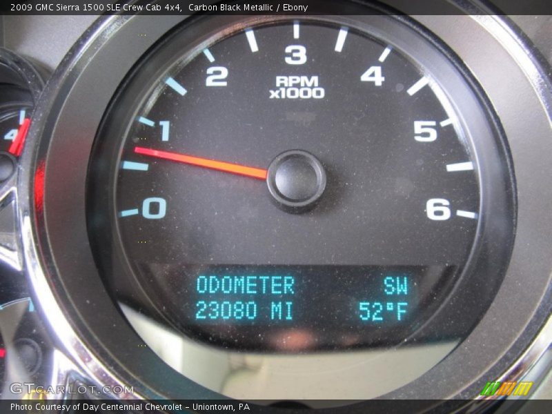 Carbon Black Metallic / Ebony 2009 GMC Sierra 1500 SLE Crew Cab 4x4
