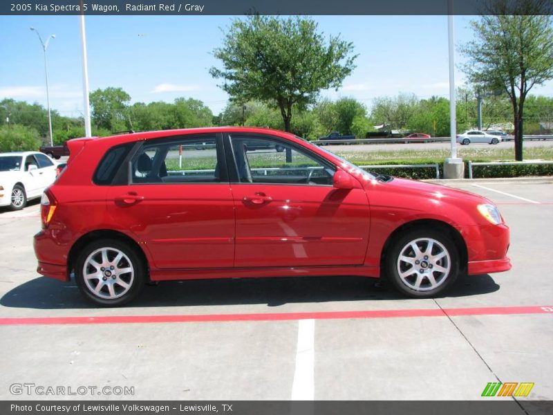 Radiant Red / Gray 2005 Kia Spectra 5 Wagon