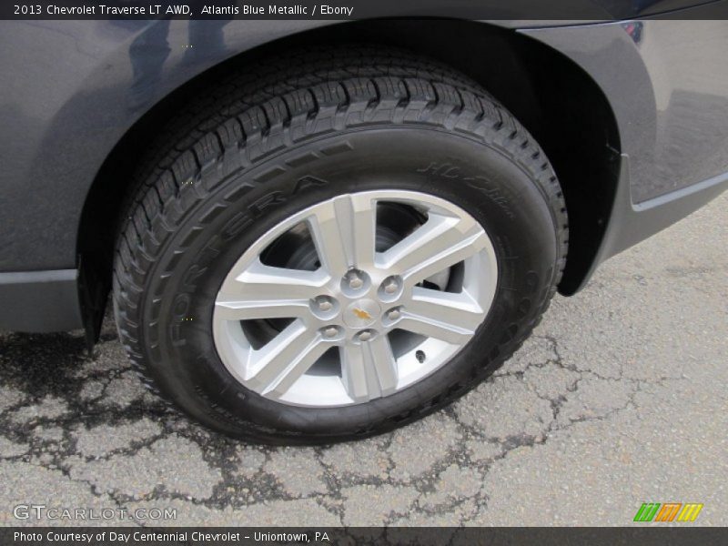 Atlantis Blue Metallic / Ebony 2013 Chevrolet Traverse LT AWD