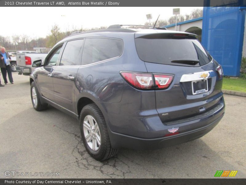 Atlantis Blue Metallic / Ebony 2013 Chevrolet Traverse LT AWD