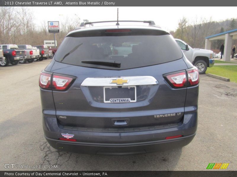 Atlantis Blue Metallic / Ebony 2013 Chevrolet Traverse LT AWD