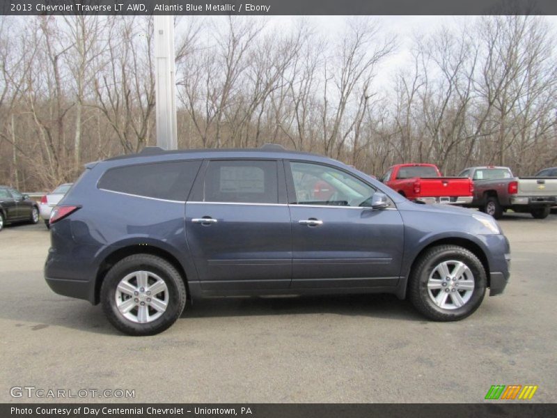 Atlantis Blue Metallic / Ebony 2013 Chevrolet Traverse LT AWD
