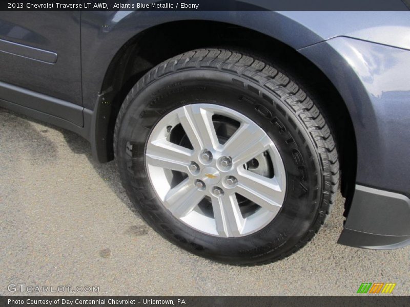 Atlantis Blue Metallic / Ebony 2013 Chevrolet Traverse LT AWD