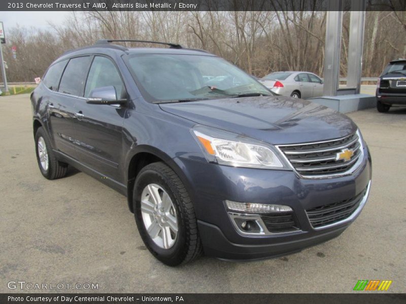 Atlantis Blue Metallic / Ebony 2013 Chevrolet Traverse LT AWD
