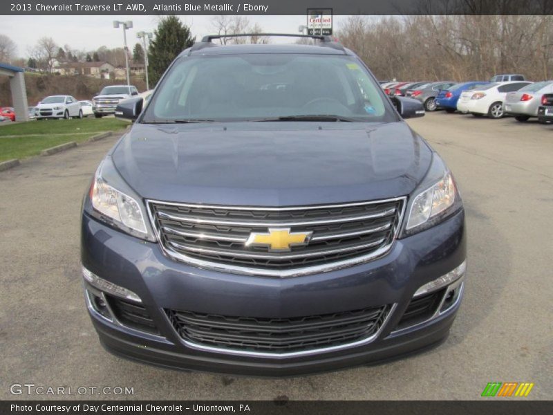 Atlantis Blue Metallic / Ebony 2013 Chevrolet Traverse LT AWD