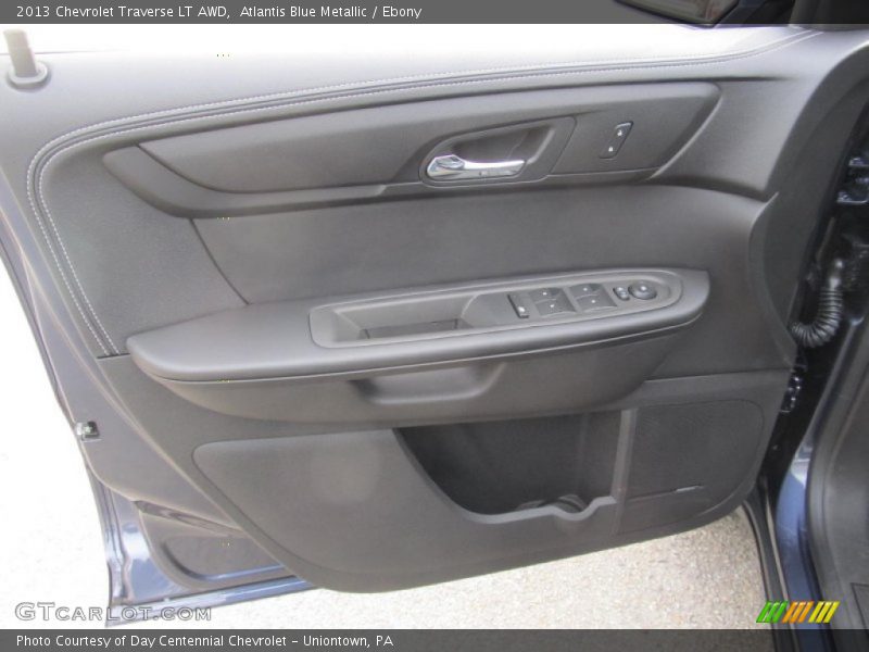 Atlantis Blue Metallic / Ebony 2013 Chevrolet Traverse LT AWD