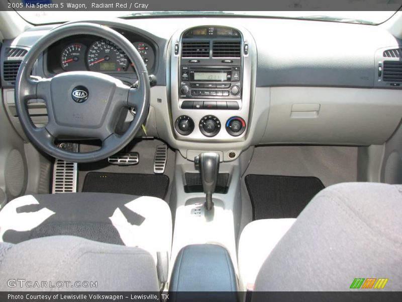 Radiant Red / Gray 2005 Kia Spectra 5 Wagon