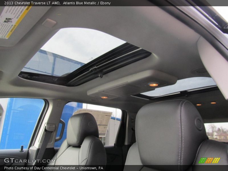 Atlantis Blue Metallic / Ebony 2013 Chevrolet Traverse LT AWD