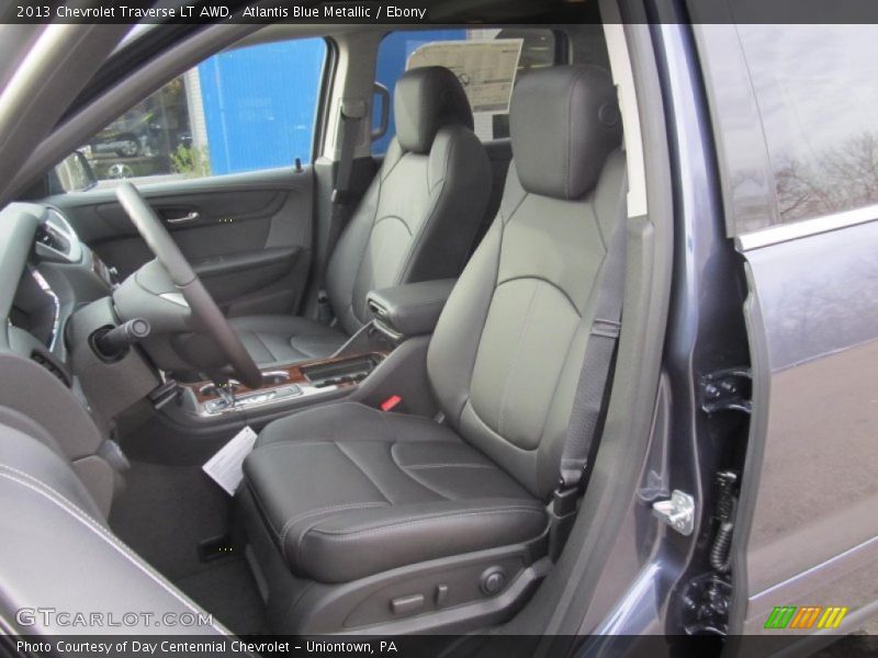 Atlantis Blue Metallic / Ebony 2013 Chevrolet Traverse LT AWD