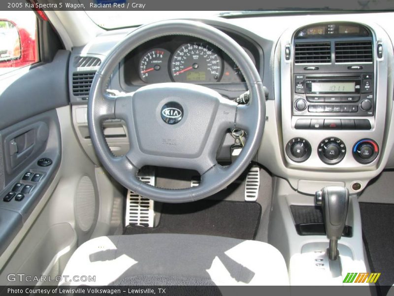 Radiant Red / Gray 2005 Kia Spectra 5 Wagon