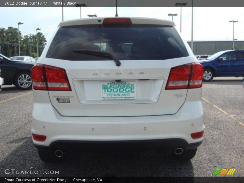 White / Black 2012 Dodge Journey R/T