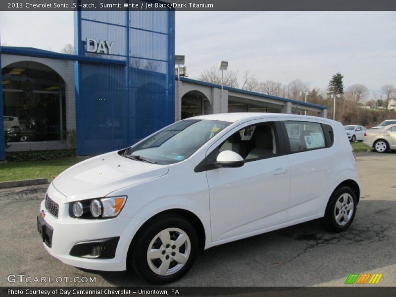 Summit White / Jet Black/Dark Titanium 2013 Chevrolet Sonic LS Hatch