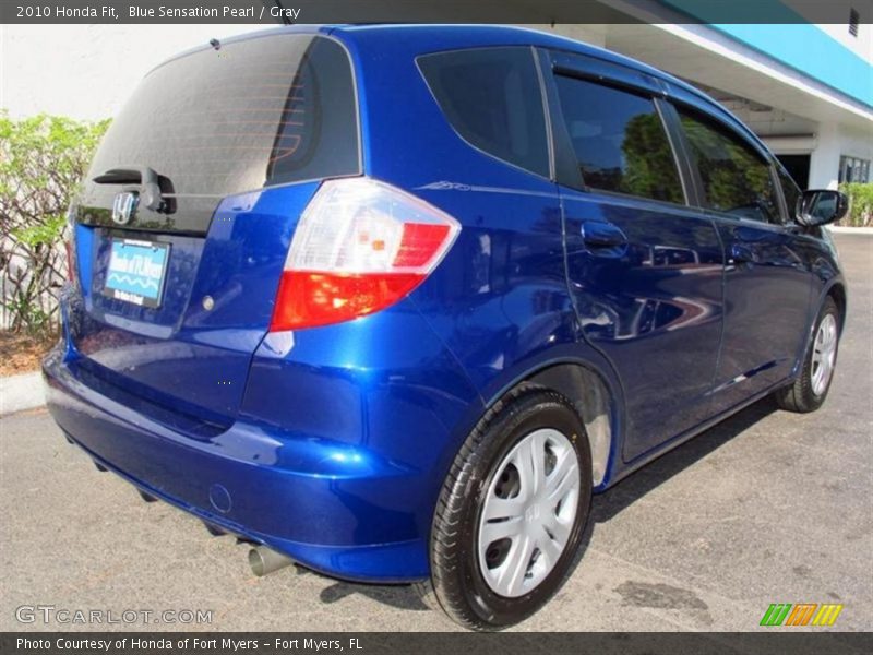 Blue Sensation Pearl / Gray 2010 Honda Fit